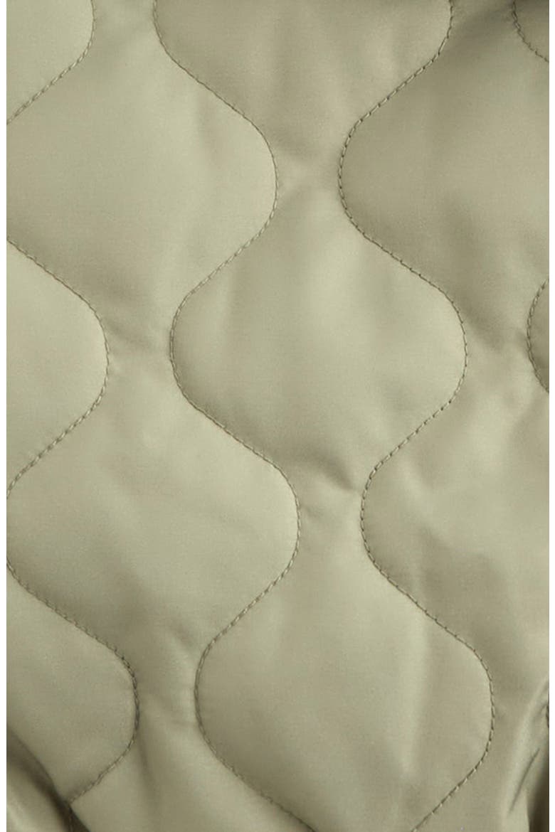 Kids' Quilted Hooded Jacket, Alternate, color, OLIVE ACORN- GREY