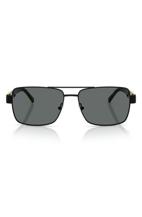 59mm Polarized Rectangular Sunglasses