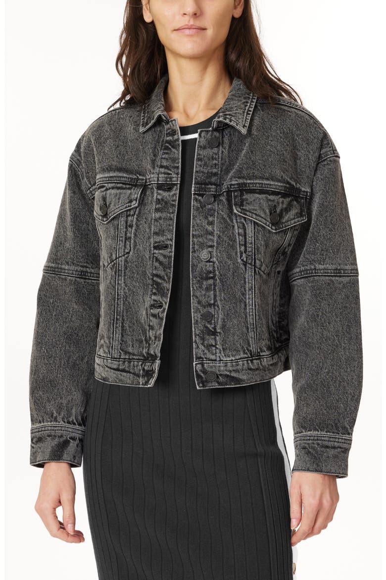 Oversize Crop Denim Jacket, Alternate, color, QUEENSBORO