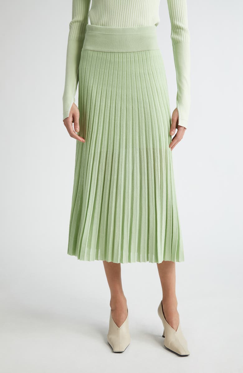 Maria McManus Sheer Pleated Midi Sweater Skirt, Main, color, 