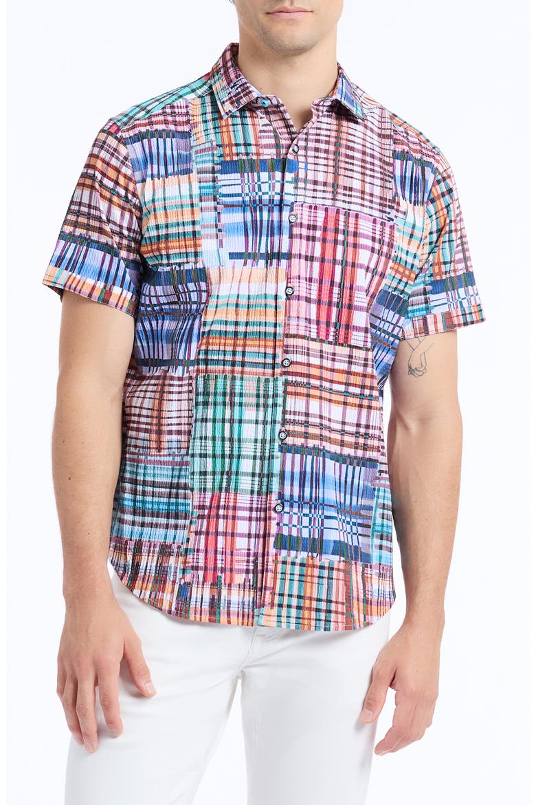 Murdoch Short Sleeve Button-Up Shirt, Main, color, MULTI