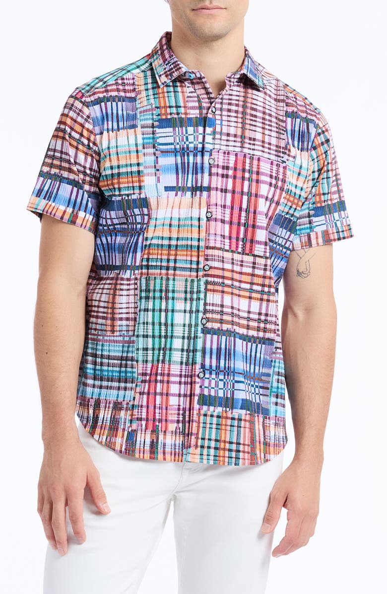 Robert Graham Murdoch Short Sleeve Button-Up Shirt, Main, color, 