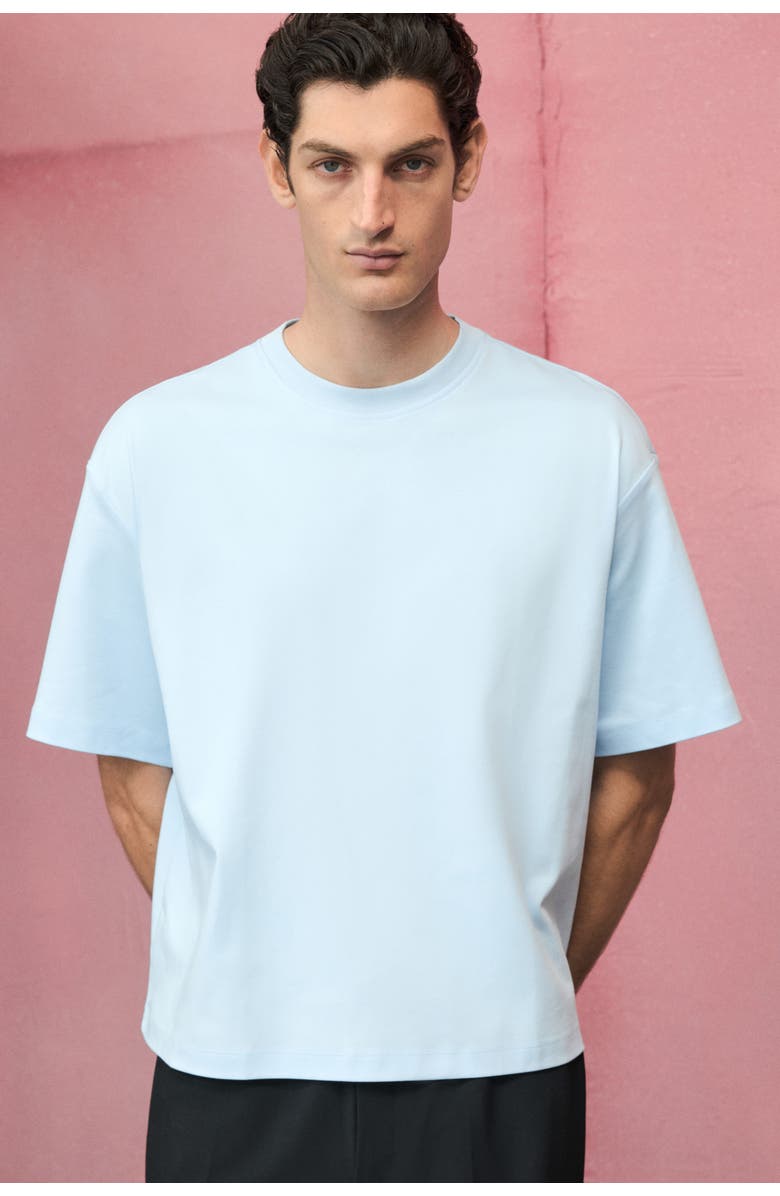 H&M Loose Fit Boxy-style T-shirt, Alternate, color, Light Blue