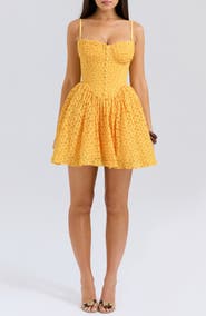 HOUSE OF CB Carolina Stretch Lace Corset Minidress