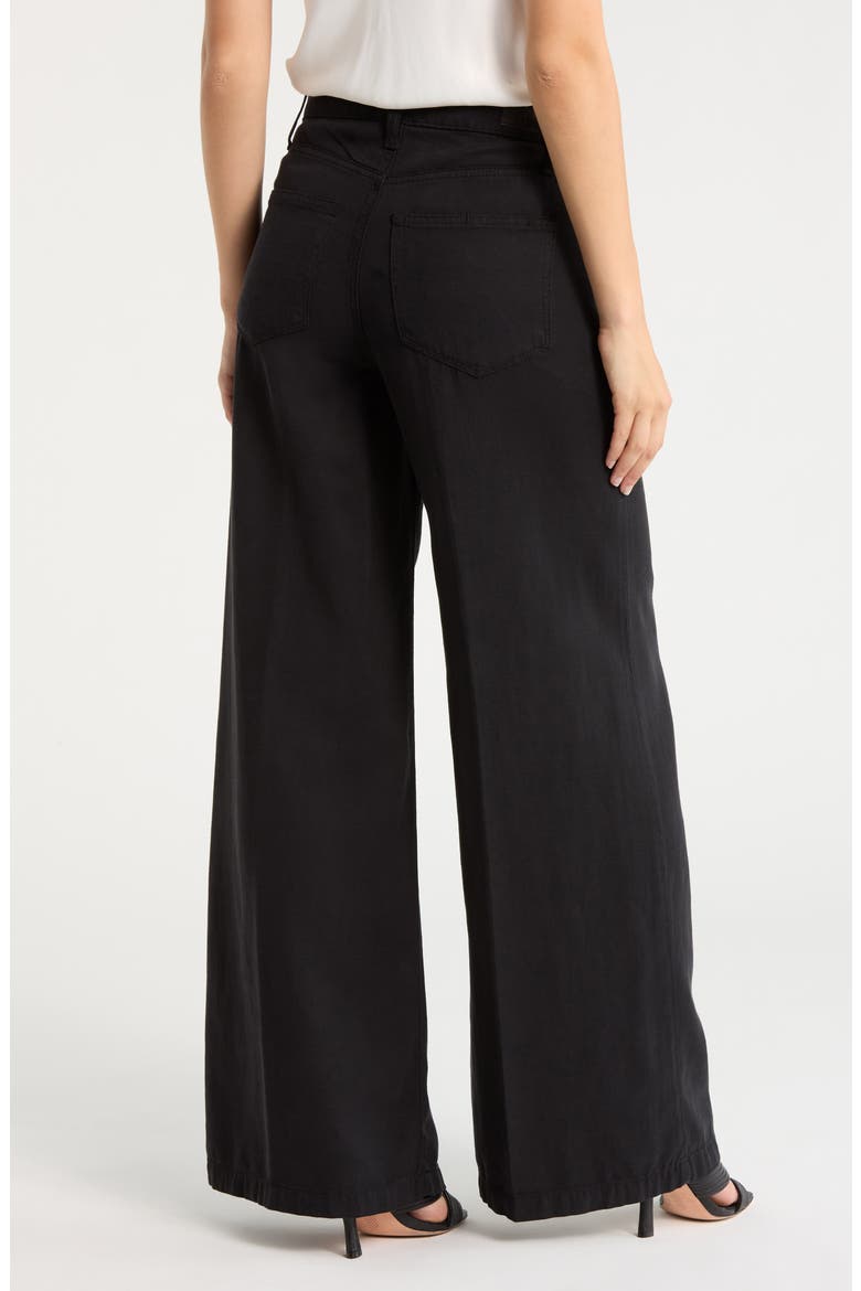 Lennin High Waist Wide Leg Jeans, Alternate, color, BLACK OVERDYE
