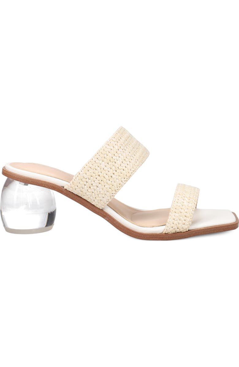 Pelle Moda Lela Raffia Slide Sandal, Alternate, color, White Raffia