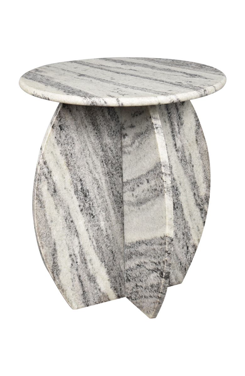 JONATHAN Y Venus 17.5" Contemporary Natural Marble Handmade X-Shaped End Table, Main, color, Gray/Black