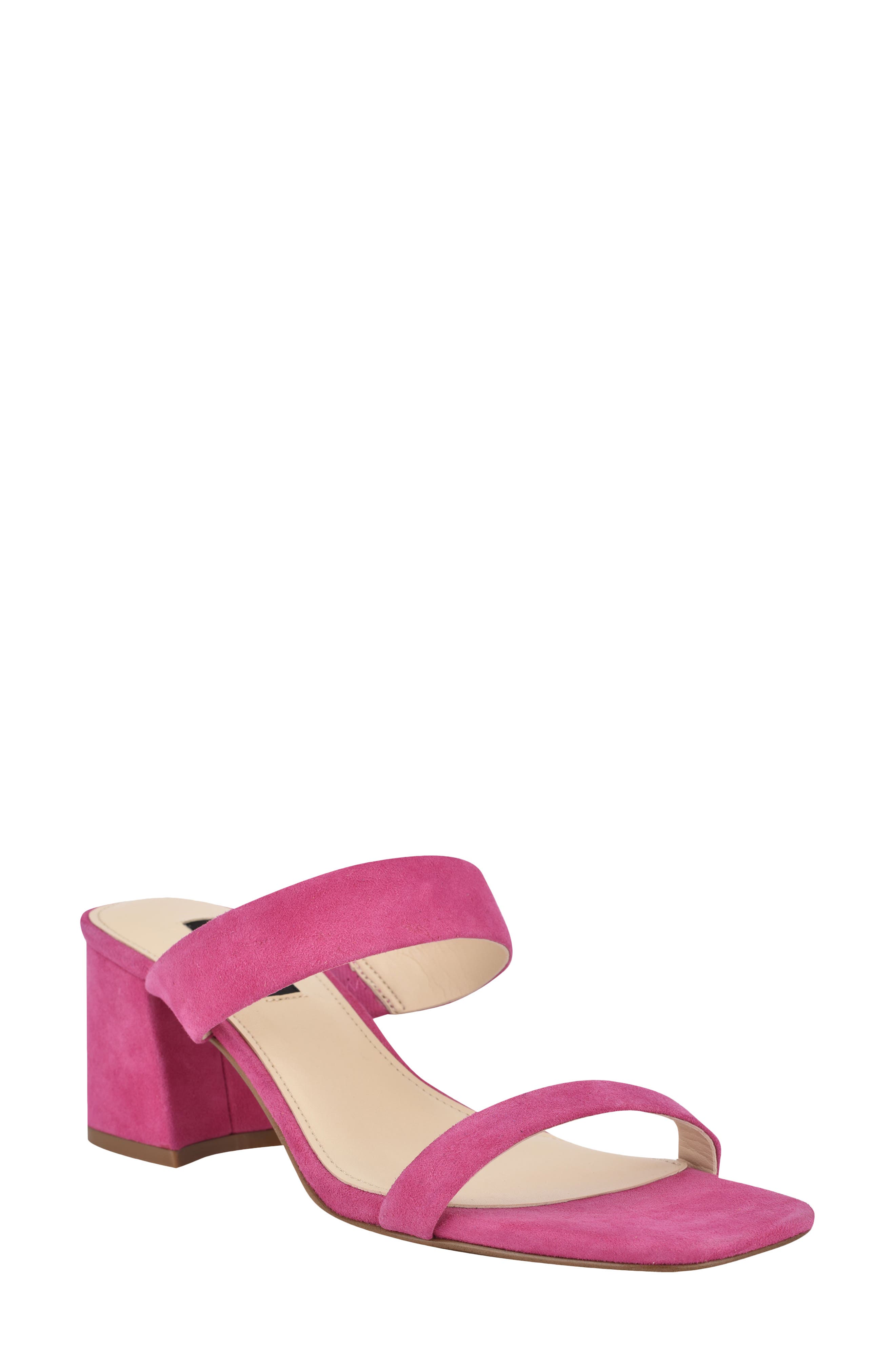 Galvin Slide Sandal, Main, color, PINK SUEDE