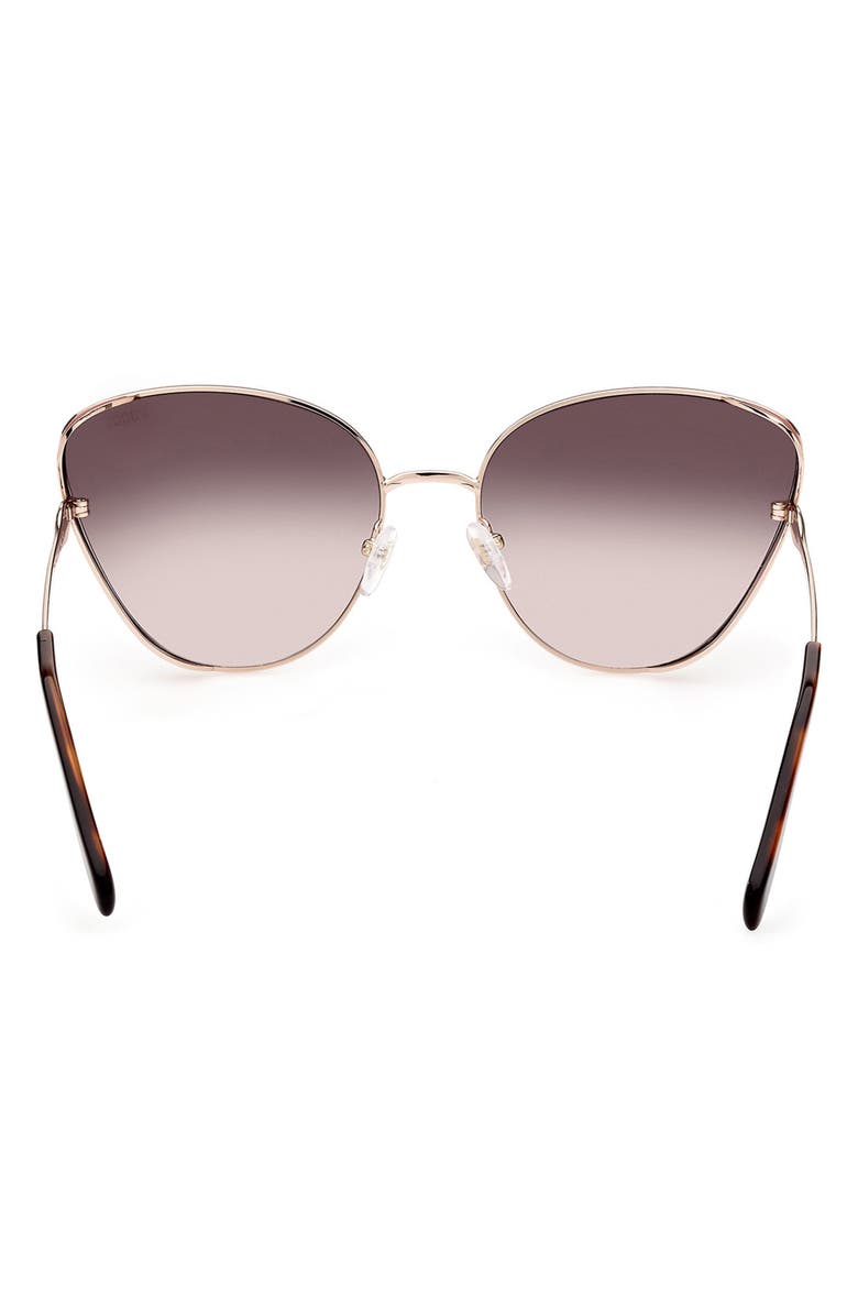 Emilio Pucci 61mm Cat Eye Gradient Lens Sunglasses, Alternate, color, Rose Gold/ Gradient Smoke