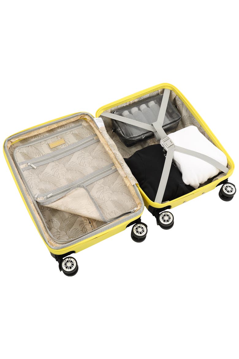 3-Piece Hardside Luggage Set with 3D Pineapple 30", 26" & 21.5" Spinner Suitcases, Alternate, color, LEMON