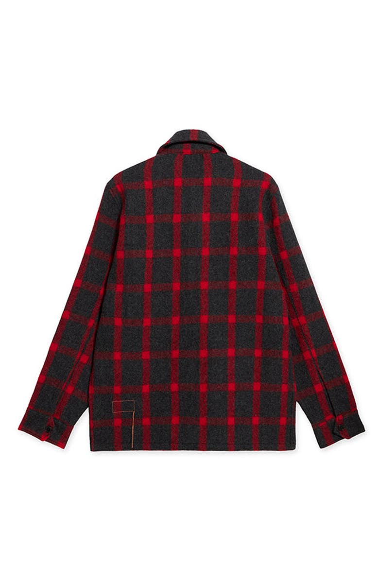 Fortela Steck Wool Check Overshirt, Alternate, color, Melange