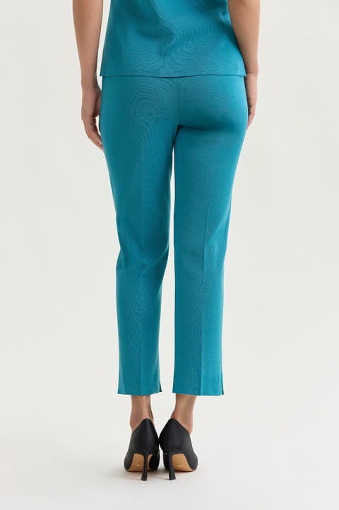 Knit Straight Leg Ankle Pants