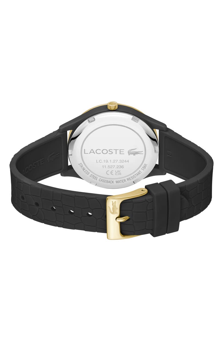 Lacoste Crocodelle Silicone Strap Watch, 36mm, Alternate, color, 