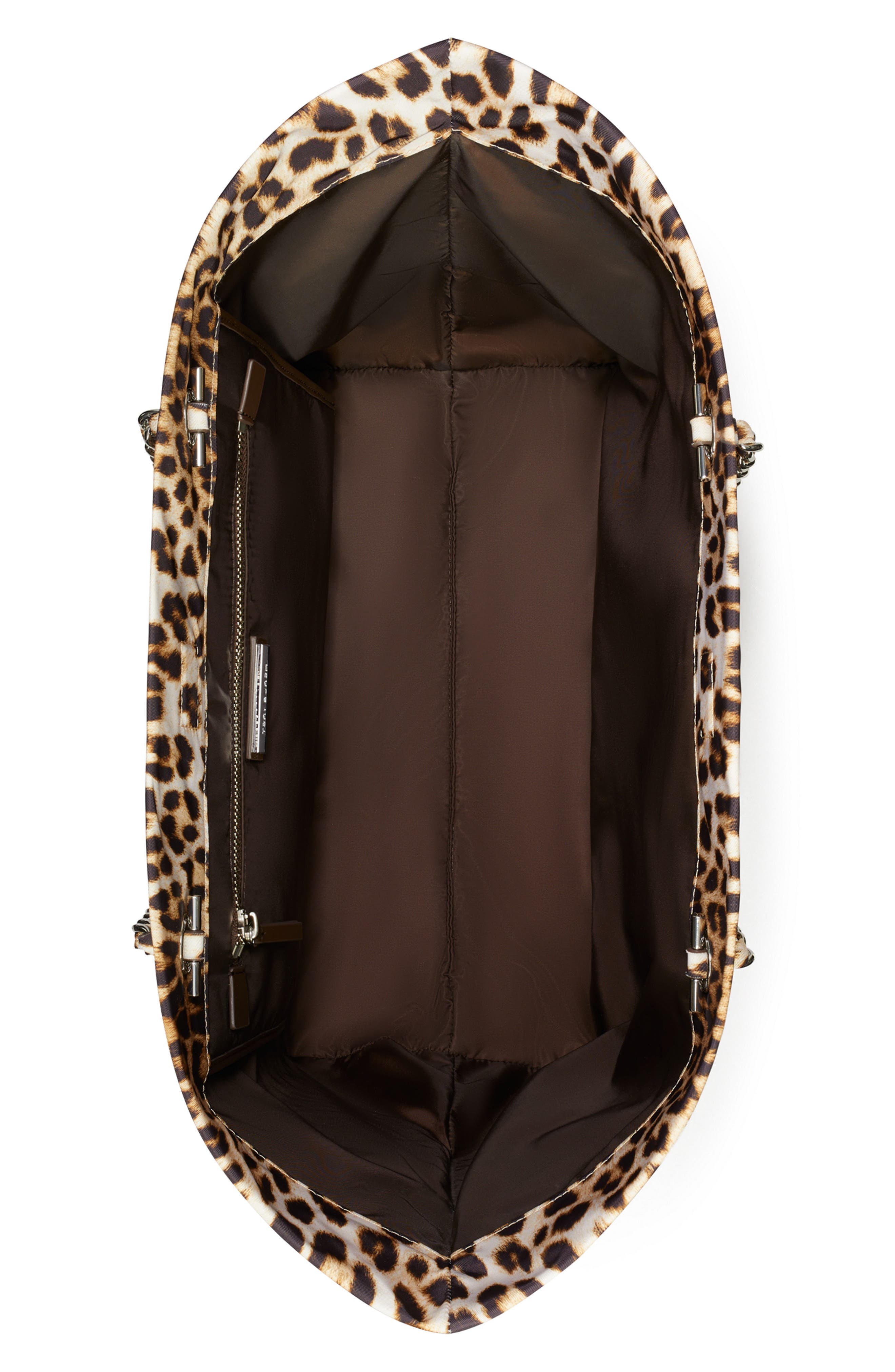 Tory Burch Ella Leopard Print Tote, Alternate, color, 