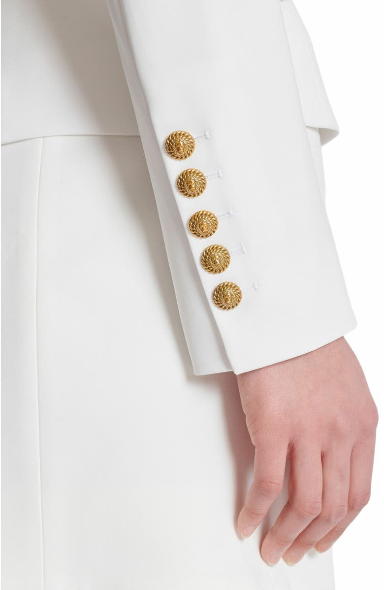 Balmain 6-Button Two-Tone Jacket, Alternate, color, White