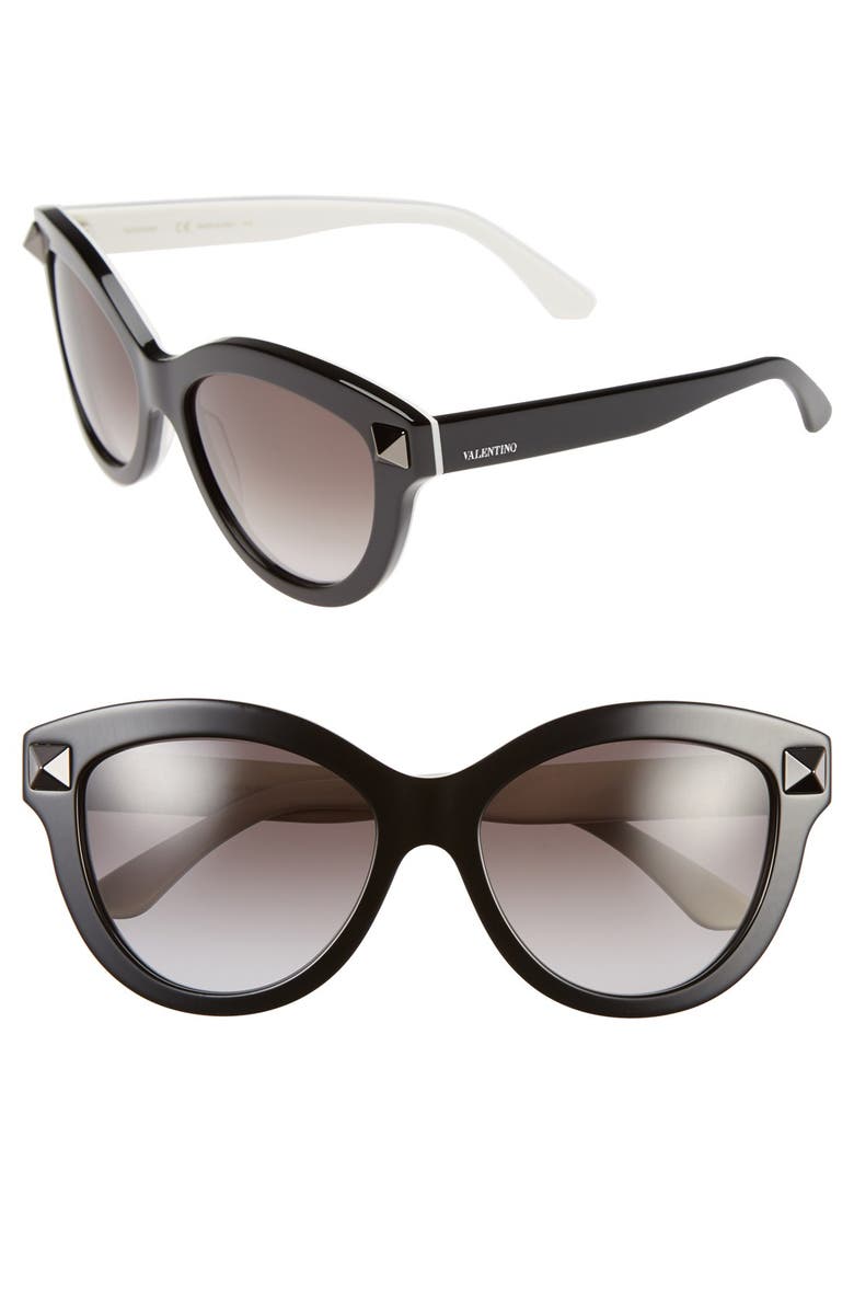 Valentino 'Rockstud' 58mm Cat Eye Sunglasses, Main, color, 