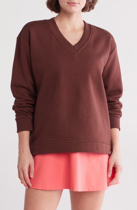 Feather Fleece Oversize V-Neck Pullover