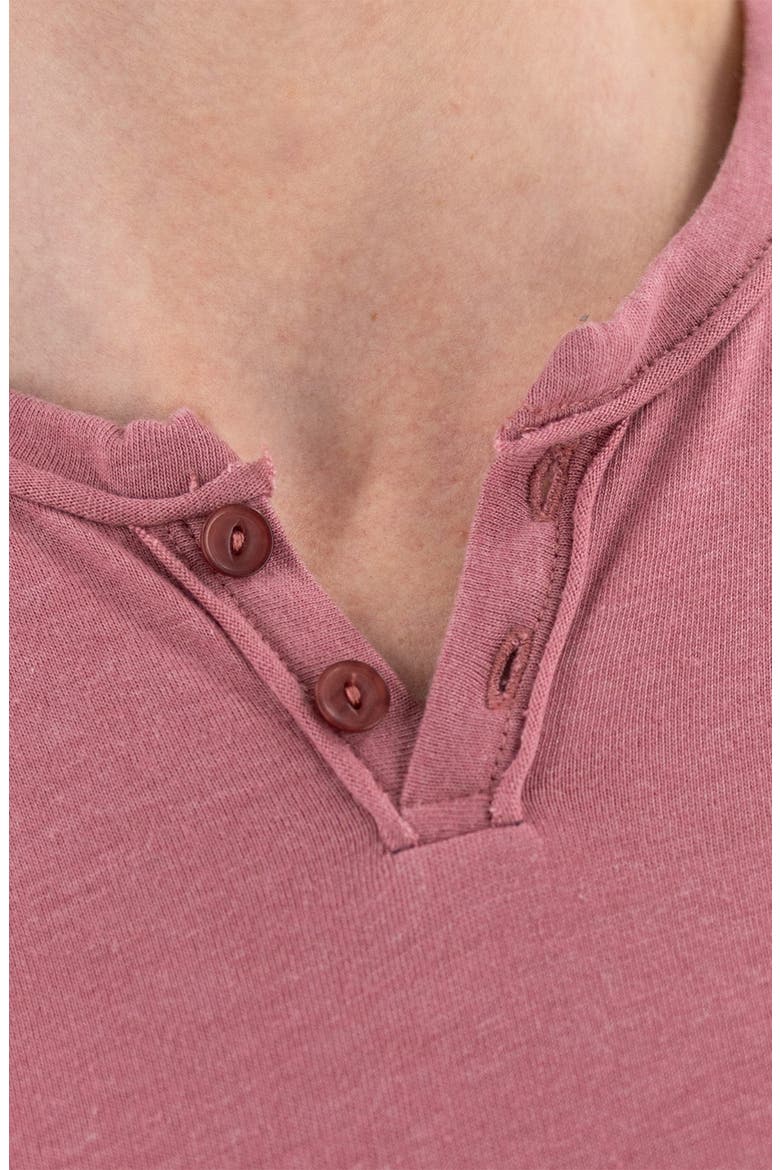 Burnout Henley, Alternate, color, WHITERED ROSE