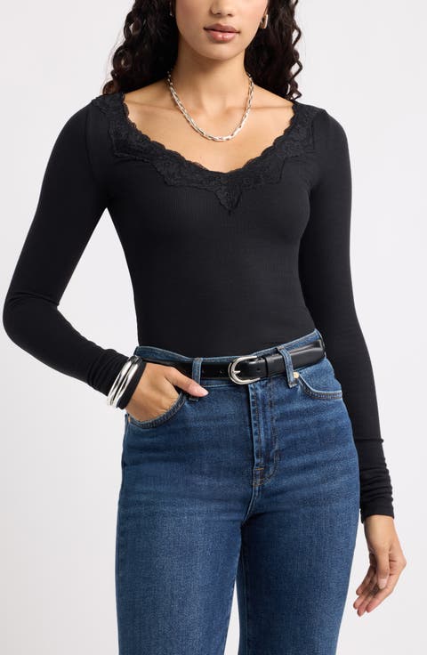 Lace Trim Top