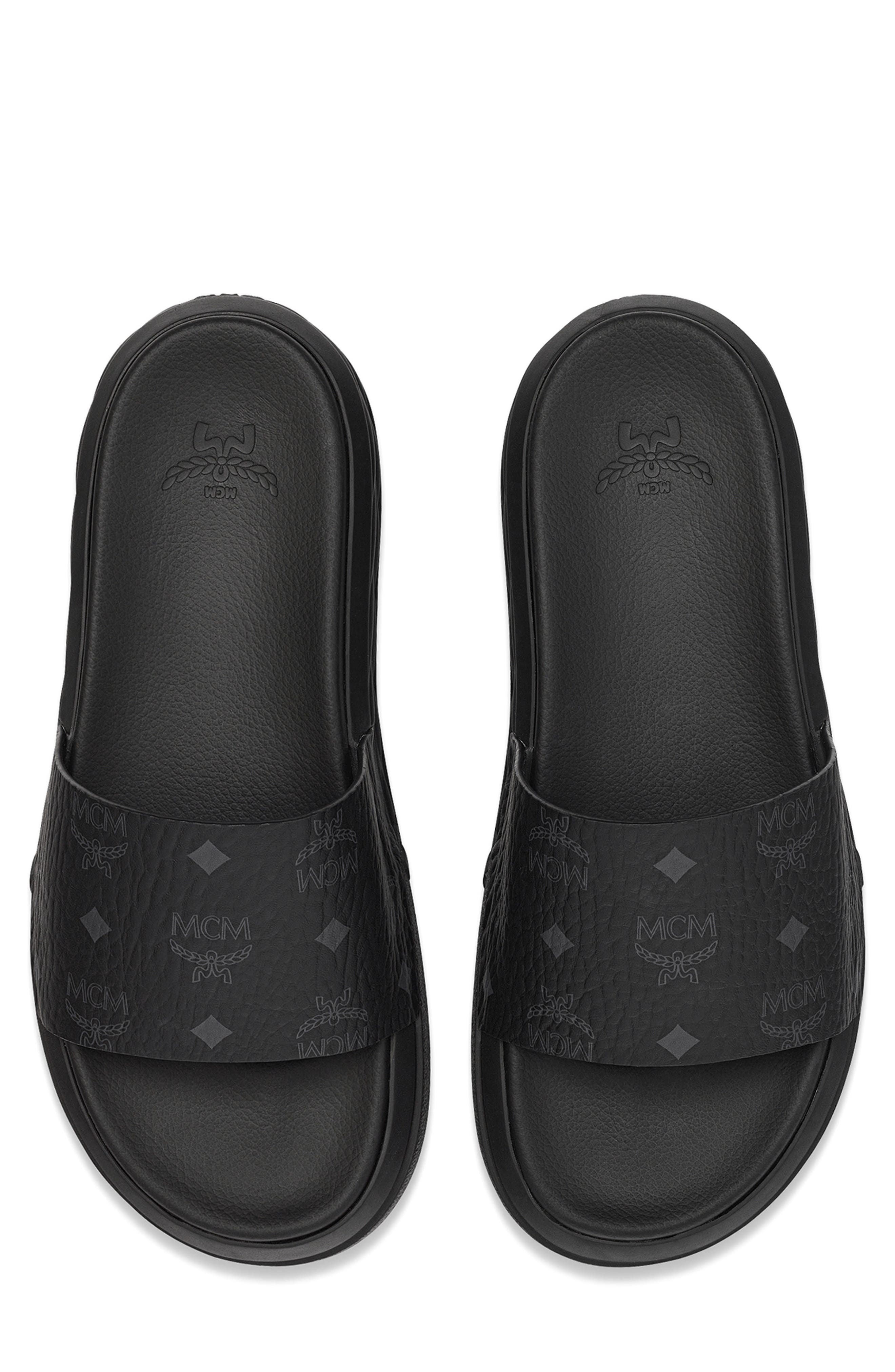Visetos Slide Sandals, Alternate, color, BLACK