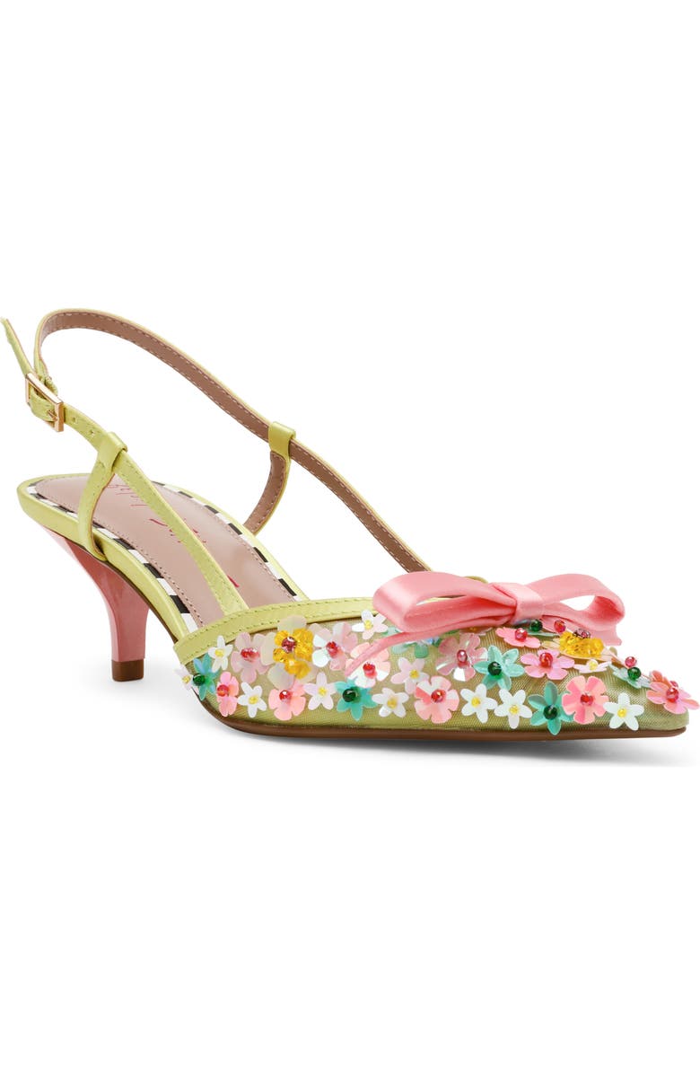 Betsey Johnson Sadyy Slingback Pointed Toe Pump, Main, color,