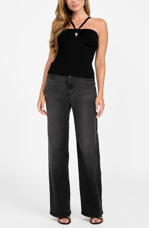 Guess Sofie Mirage Halter Sweater Tank In Black