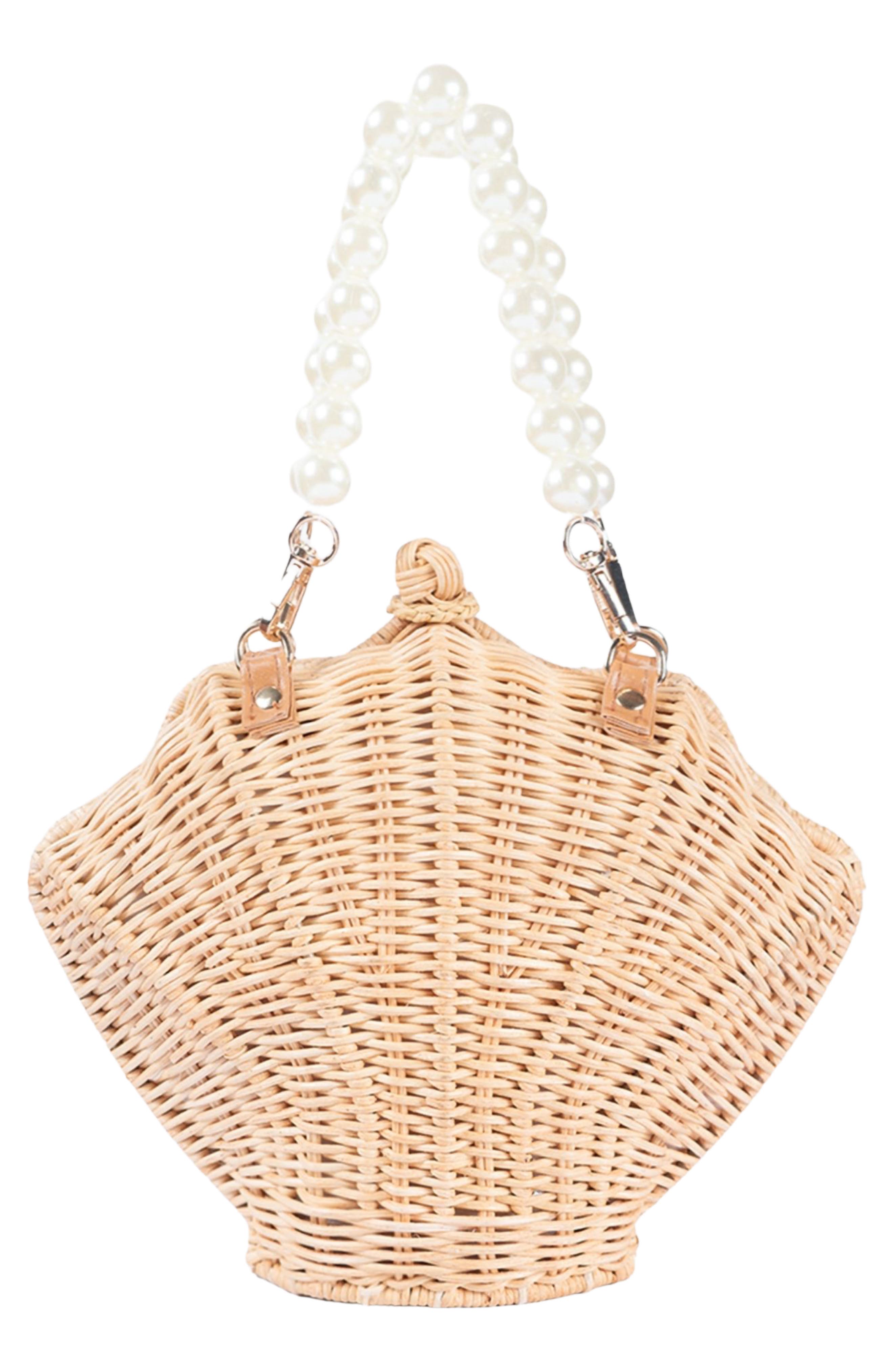 Jelavu Shellie Shell Basket Bag, Main, color, Light Natural