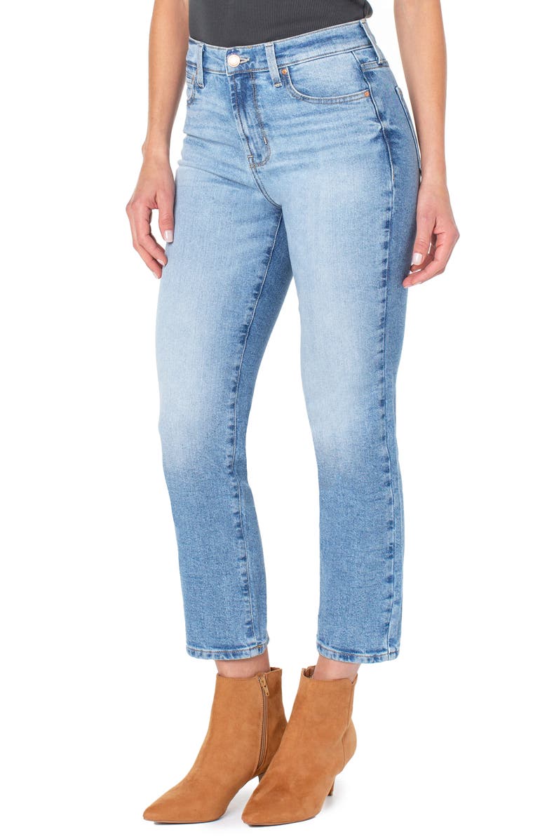 Rachel Roy High Rise 26" Inseam Straight Jeans, Main, color, 