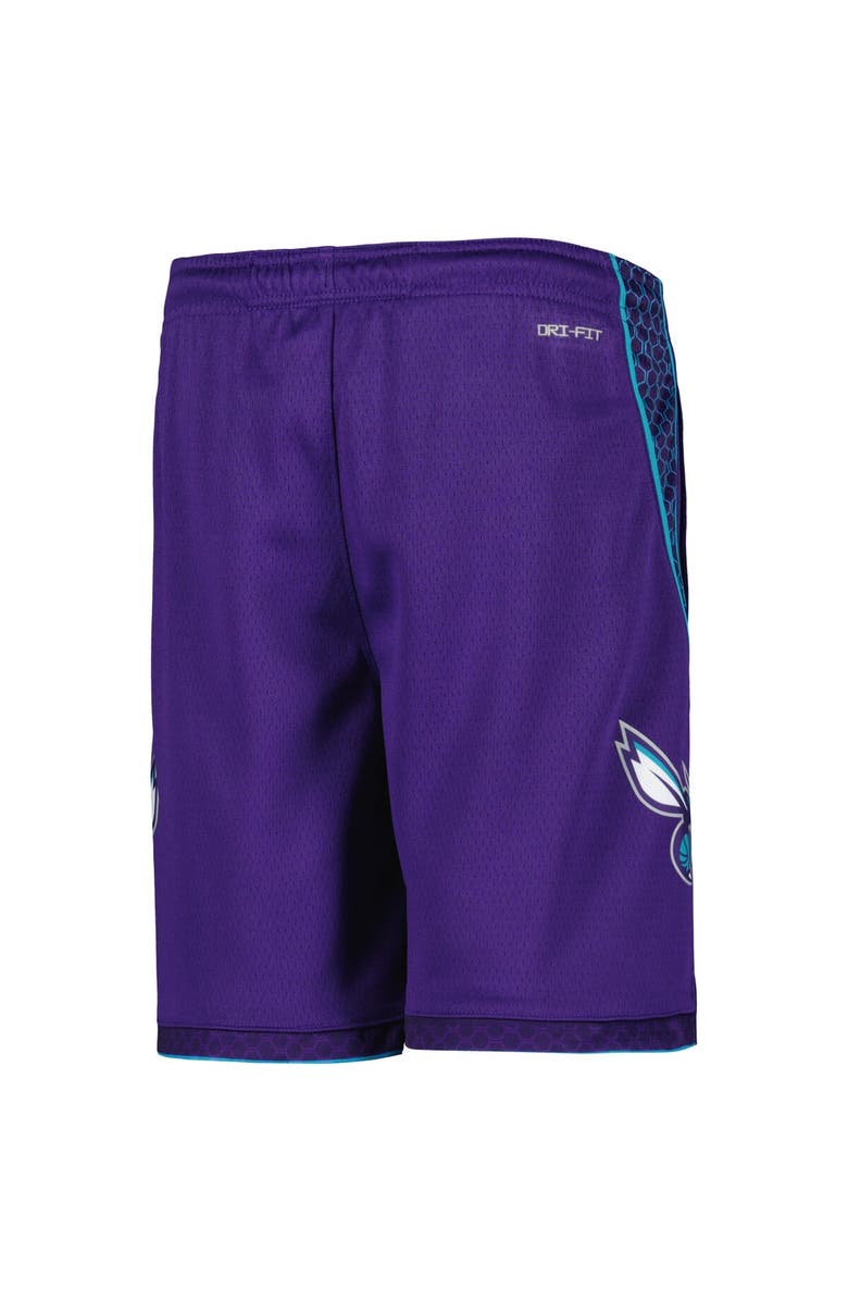 Jordan Brand Youth Jordan Brand Purple Charlotte Hornets Statement Edition Swingman Performance Shorts, Alternate, color,