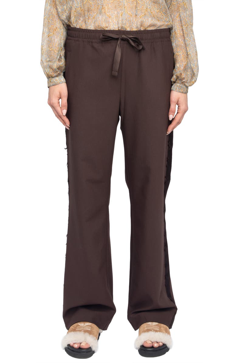 Zadig & Voltaire Poma Tailleur Drawstring Pants, Main, color, Dark Chocolate