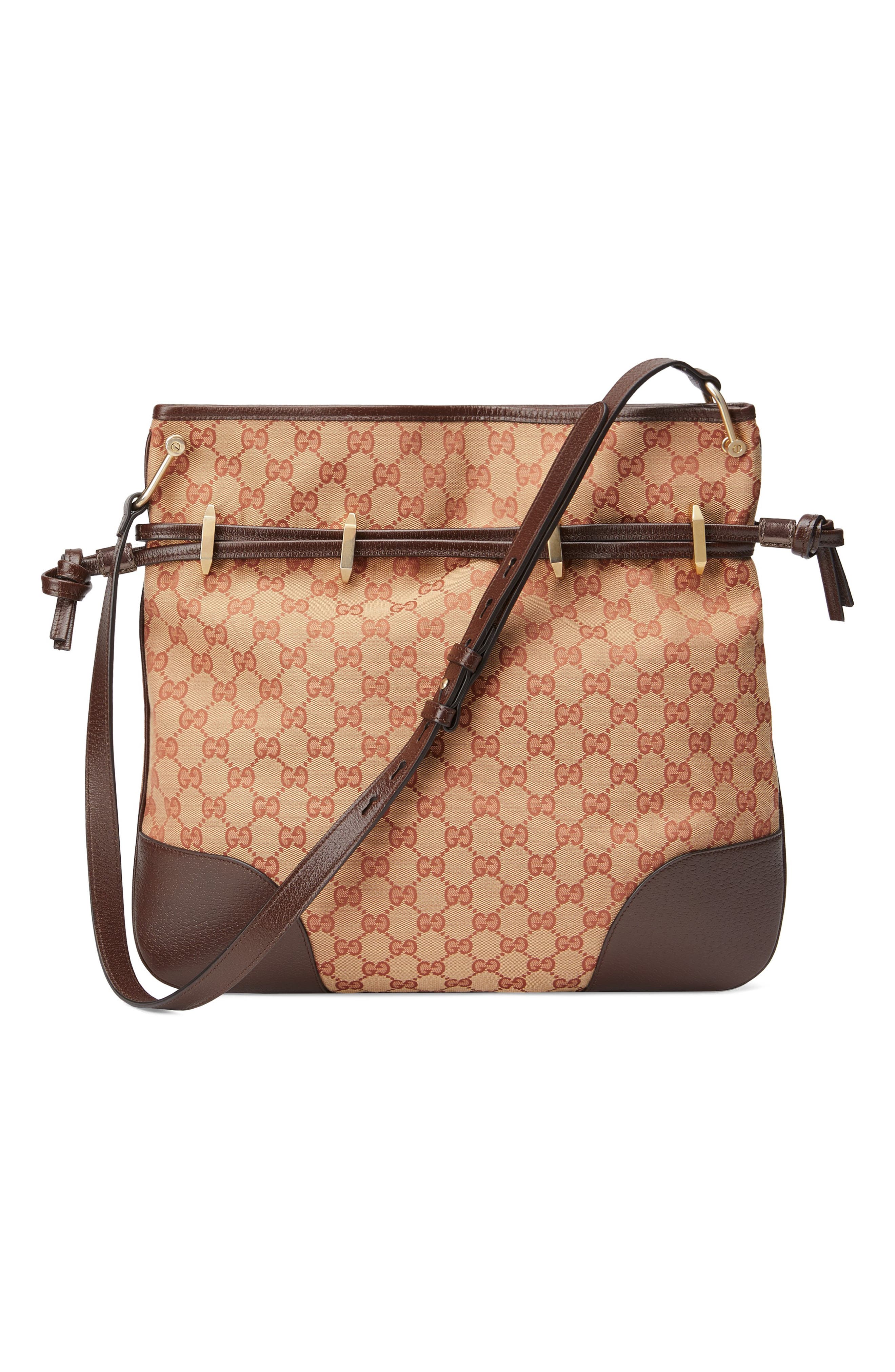 Gucci Large 1955 Horsebit GG Original Canvas Messenger Bag, Alternate, color, 