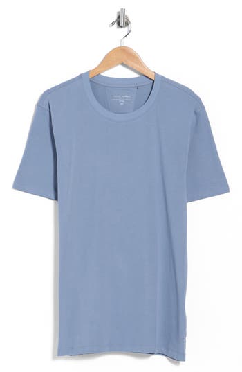 Daniel Buchler Cotton Crewneck T-shirt In Blue
