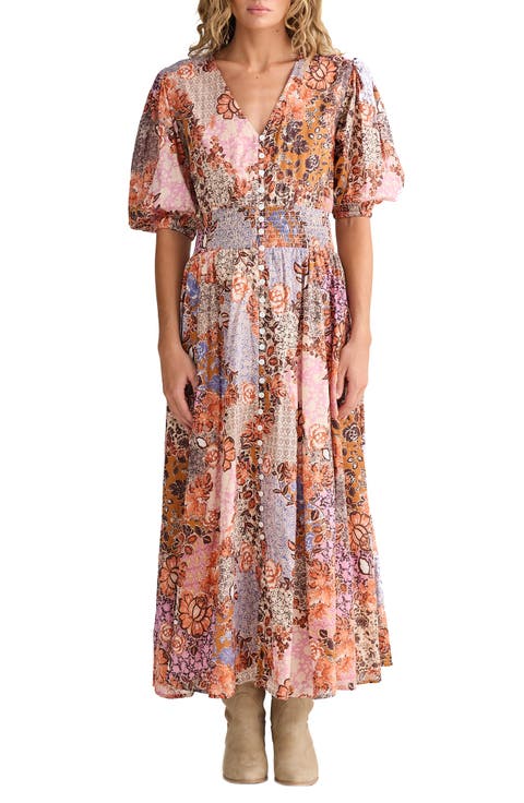 Halo Floral Patchwork Maxi Dress