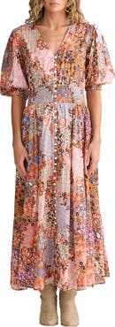 Talisman the Label Halo Floral Patchwork Maxi Dress