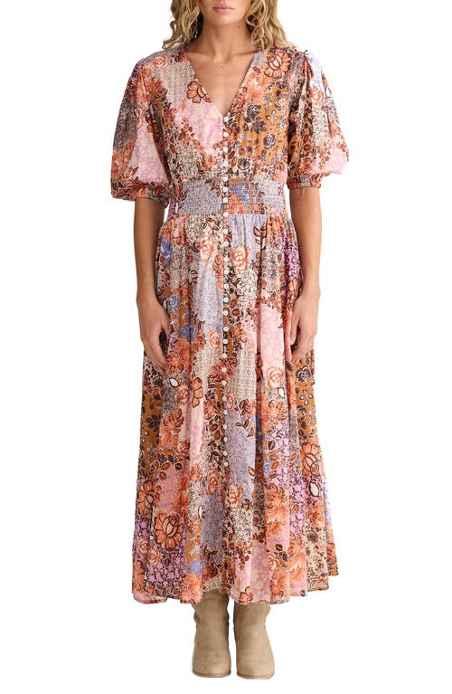 Talisman The Label Halo Floral Patchwork Maxi Dress In Multi