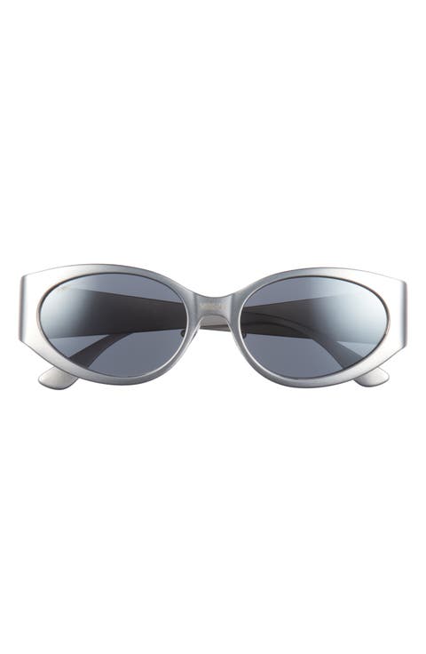 56mm Oval Sunglasses