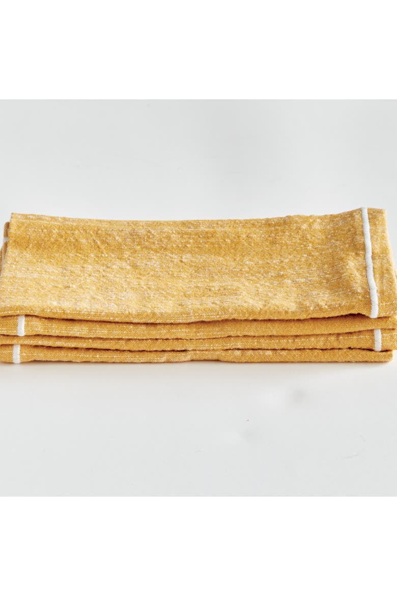 Saffron Dinner Napkins Set of 4, Alternate, color, Yellow