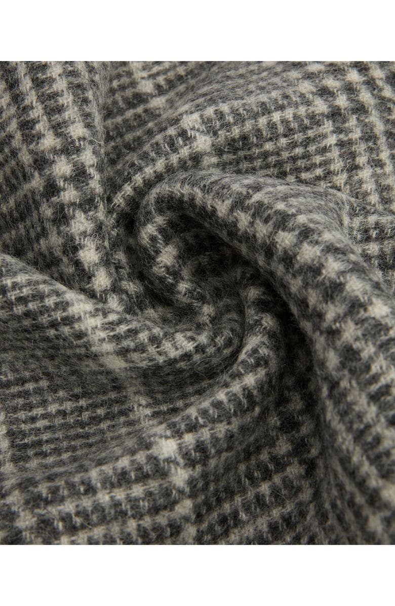 Barbour Noelle Check Wool Scarf, Alternate, color, Monochrome