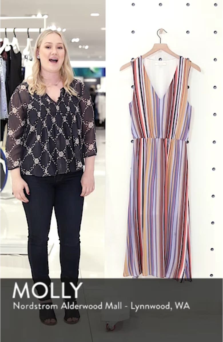 Sleeveless Blouson Midi Dress, sales video thumbnail