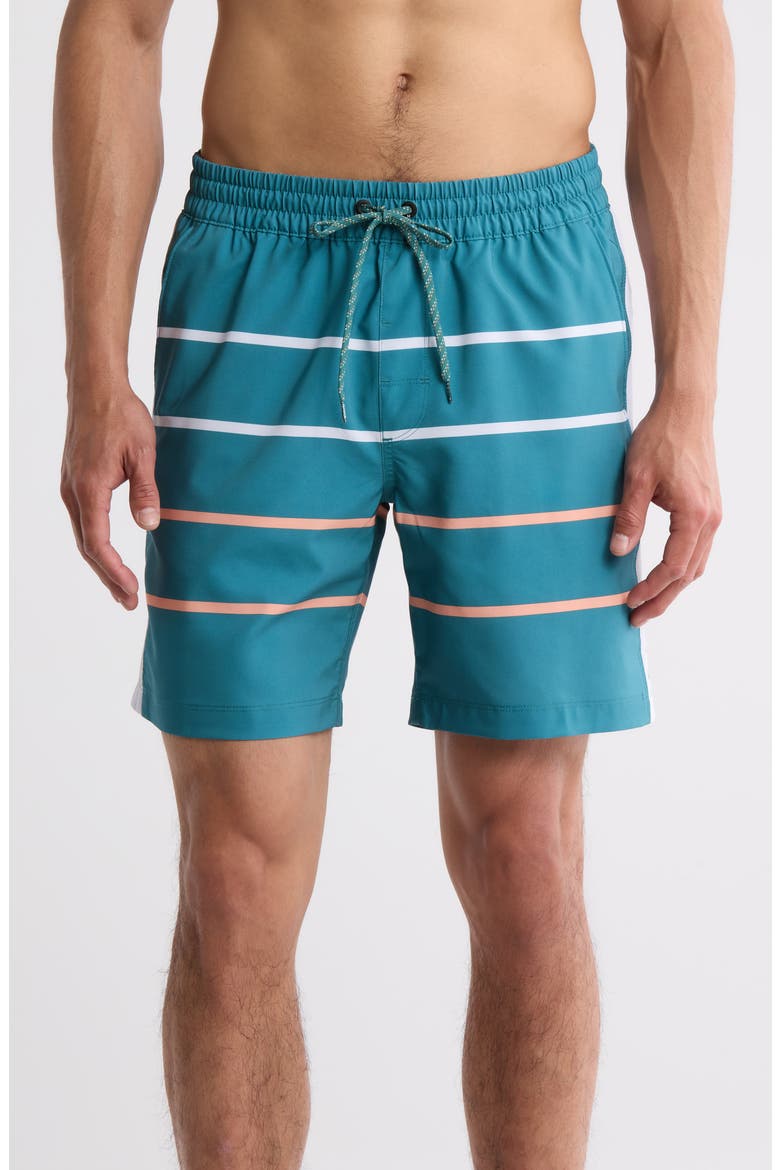 Dunes Volley Swim Shorts, Main, color, DEEP EMERALD