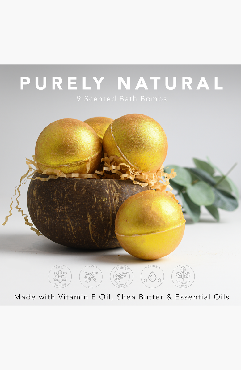 Lovery 24K Gold Bath Bombs Gift Box, Alternate, color, Gold