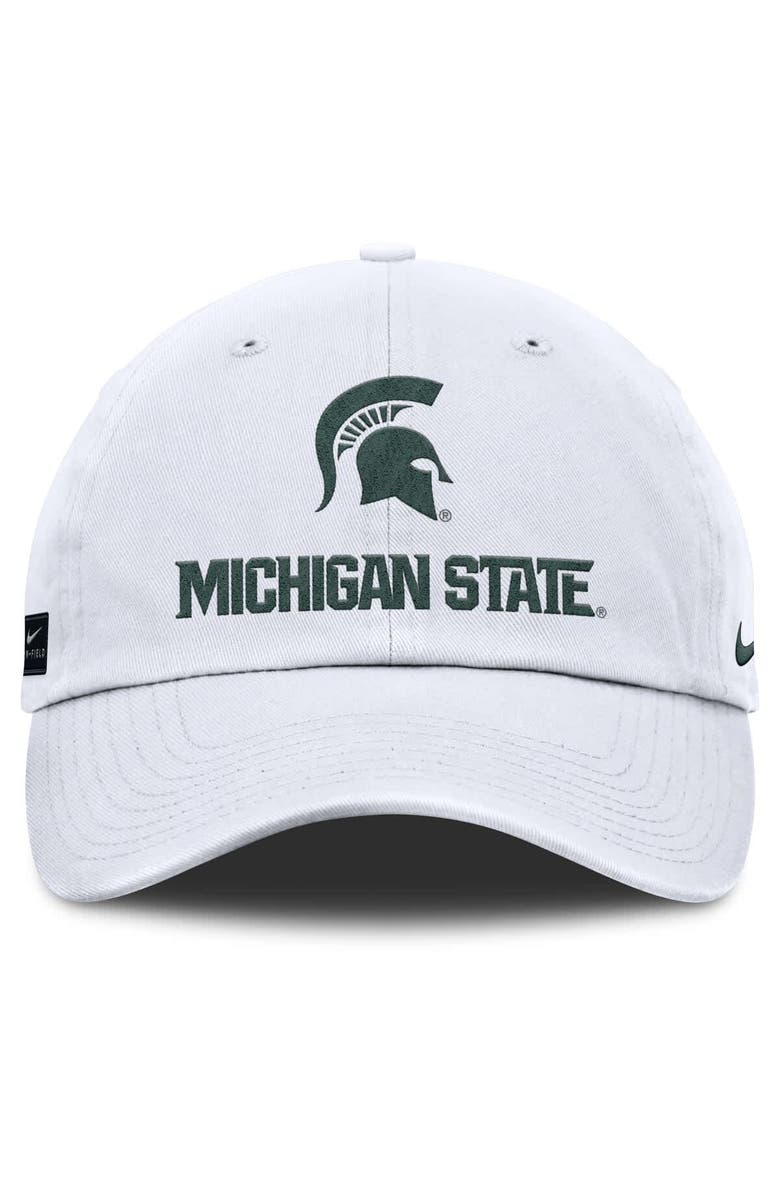 Nike Men's Nike White Michigan State Spartans 2025 Sideline Club Adjustable Hat, Alternate, color, 