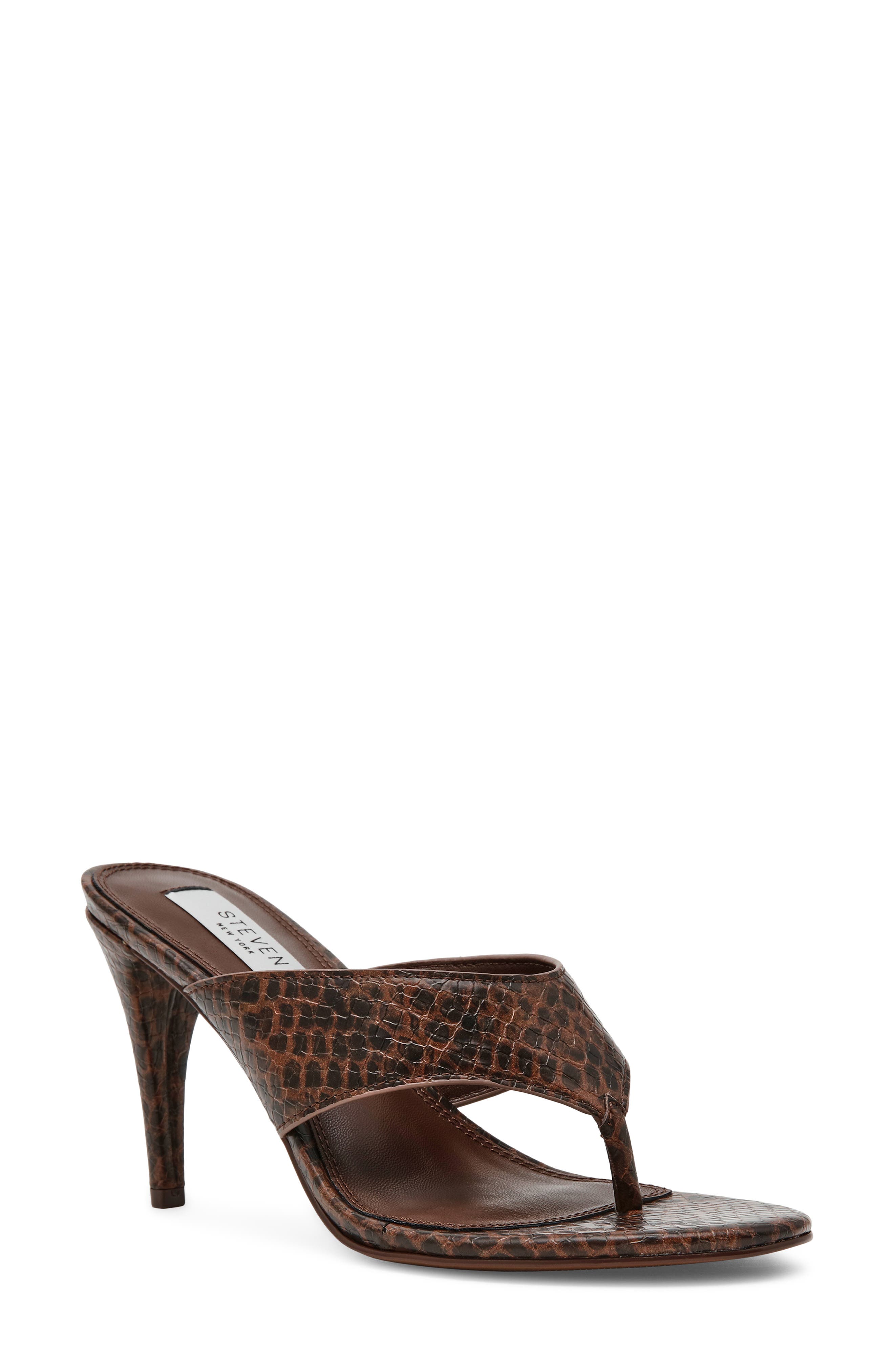 Alden Toe Post Sandal, Main, color, BROWN MULTI