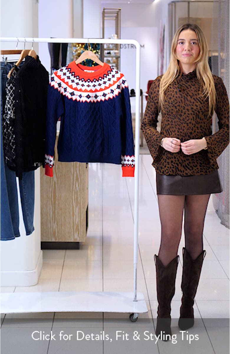 Eleanor Fair Isle Crewneck Sweater, sales video thumbnail