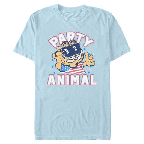 Men's Garfield Cat Party Animal  Graphic T-Shirt