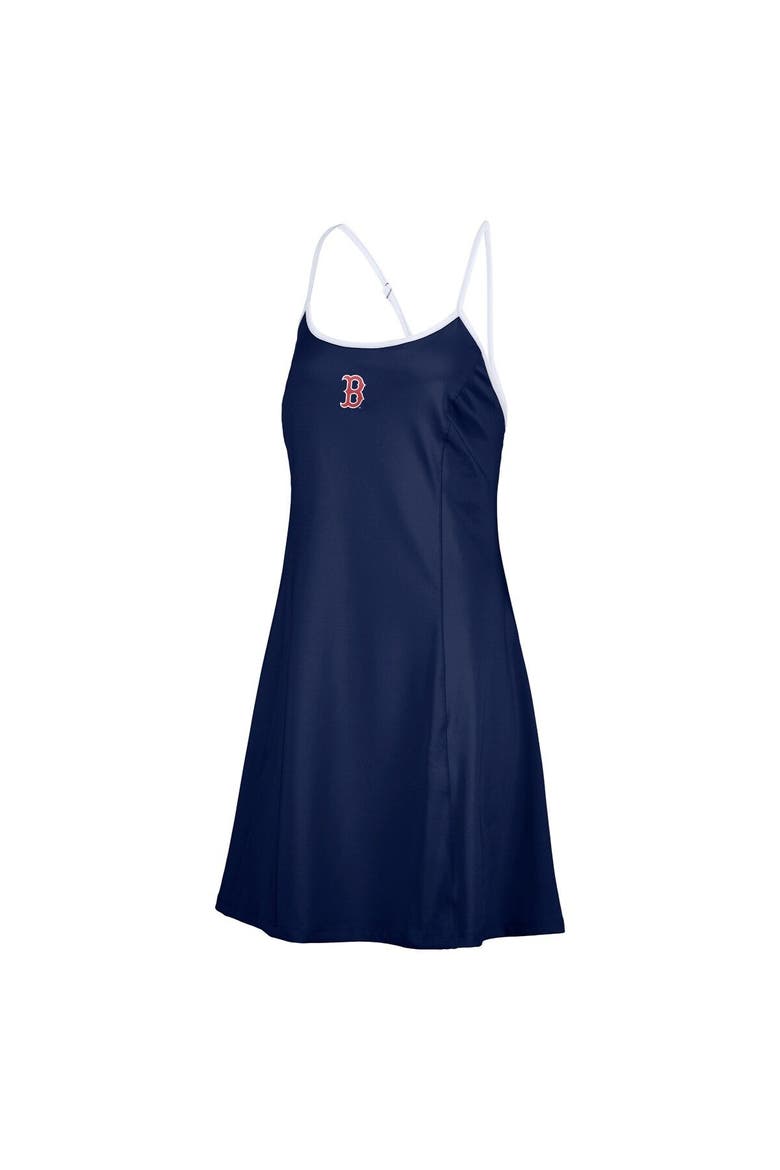 Women's Lusso  Navy Boston Red Sox Nakita Strappy Scoop Neck Dress, Alternate, color, Navy