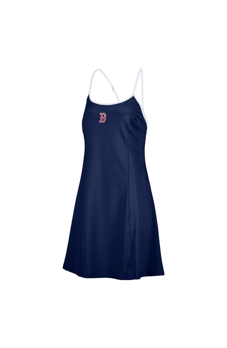 LUSSO Women's Lusso  Navy Boston Red Sox Nakita Strappy Scoop Neck Dress, Alternate, color, Navy