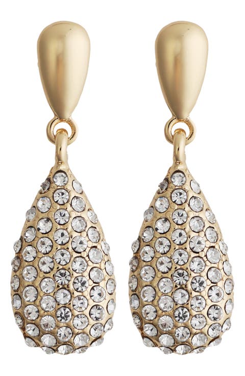 Pavé Teardrop Earrings