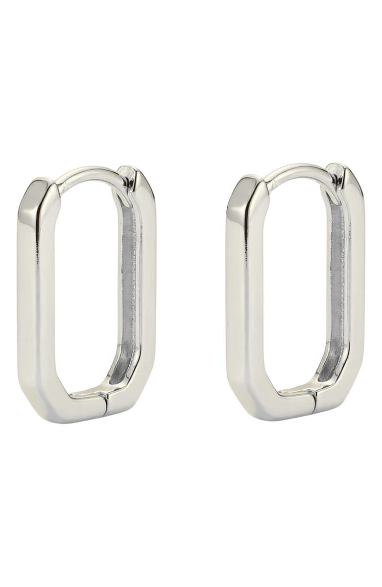 Argento Vivo Sterling Silver U-Hoop Earrings, Alternate, color, Silver