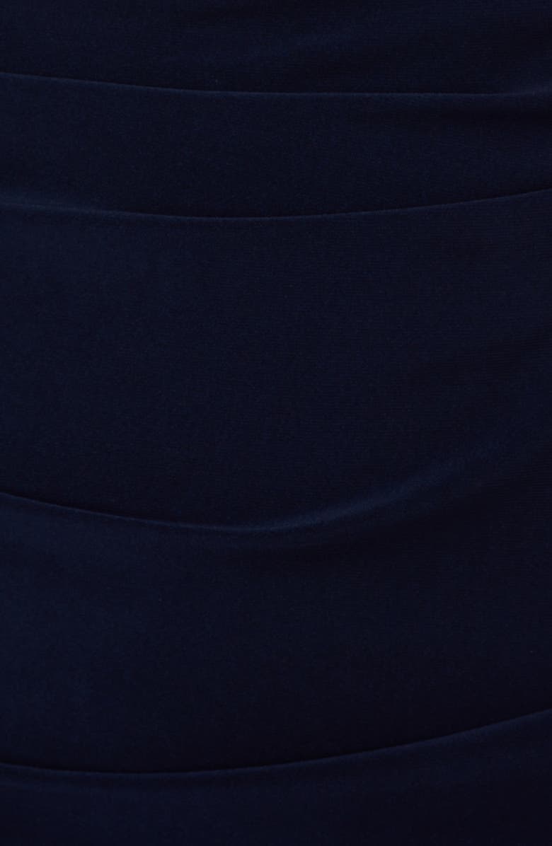 Adrianna Papell Long Sleeve Jersey Tuxedo Dress, Alternate, color, Midnight